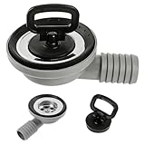 WDKXCN Ablaufgarnitur Spüle, 50mm Spülbecken Ablaufgarnitur mit Verschlussdeckel 90° Seitlichem Abflussrohr, Camping Waschbecken Ablauf für Wohnwagen Wohnmobil Caravan Boot