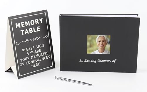 Funeral Guest Book Set- Guest Book for Memorial Service - Celebration of Life Guest Book - Funeral Guest Book for Memorial Service - Funeral Sign in Book for Guests - Memorial Service Guest Book