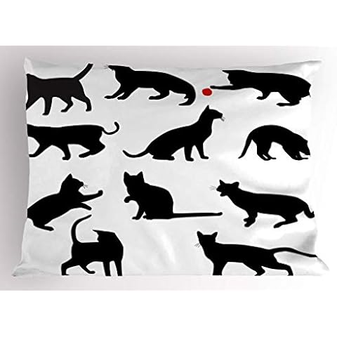 Ambesonne Cat Pillow Sham with Kittens Cover