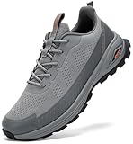 Kricely Zapatillas Running Hombre Zapatos Deporte Correr Jogging Caminar Bambas Zapatillas de Trekking（Gris 43）