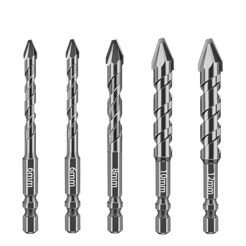 SINGERTOP �n���}�[�h�����r�b�g�Z�b�g�R���N���[�g�h�����Z�b�g ���d�l�n�ΐS�h�����y�v���d�l5�{�g�z �^�C���E�΍ށE�R���N���[�g�ɍœK DIY�E���z����� ���j�[�N�ȃf�U�C (6mm~12mm�Z�b�g)