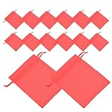 DIKACA 200 piezas Unidades Bolsas de Organza Rojas con Cierre de Cordón Pouches para Joyas Pequeños de Malla Transparente Bolsas para Almacenamiento de Collares para Regalos y Bodas