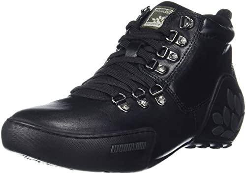 Image of Woodland Men's Leather Sneaker Black