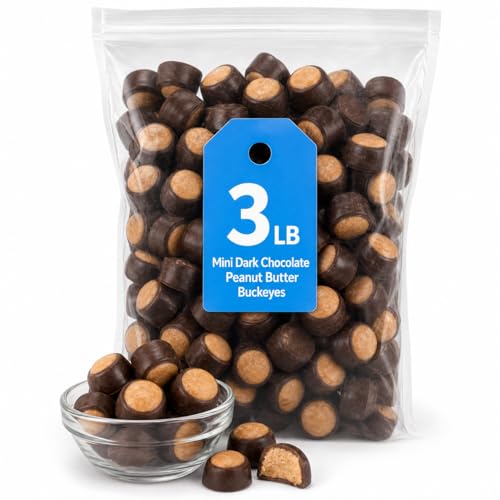 Mini Dark Chocolate Flavored Peanut Butter Buckeyes, 5 lb Bulk Bag image 5