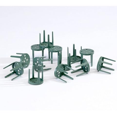 100 x Green Plastic Frog Pin Holders - Florist Floral Foam Holder 3cm x 3cm Cover