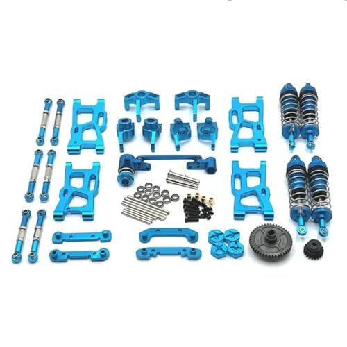 Accessoires métal WLtoys 144001 et 124017 pour renforcer la suspension RC bleue