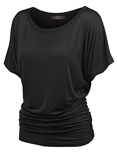 MBJ WT817 Womens Dolman Drape Top with Side Shirring XXXXL Black by Made By Johnny - Used condition - Image 2
