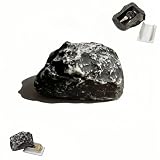 Hide-a-Spare-Key Fake Rock, Waterproof Outdoor Key Holder with Removable Tray, Realistic Hidden Spare Key Storage for House & Car Keys, Yard Garden Camouflage (Gray)