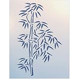 Bamboo Stencil - Japanese Asian Oriental Chinese Reusable Sturdy Flexible Template 10 mil Plastic Mylar Wall Flower Tree Stencils Craft Painting Wall Stencils - The Artful Stencil