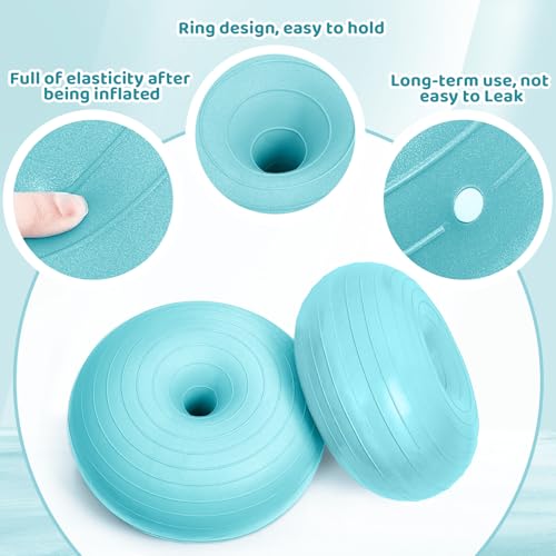 Image of Lewtemi 1 /2 /3 Pcs Flexible Seating for Classroom Elementary 20 Inch Yoga Ball Chair for Kids Wobble Chair for Sensory Kids Large Donut Ball Seats with Inflator for School Office