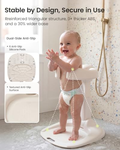 Image of GROWNSY Baby Bath Stand & Foldable Shower Stand for Baby 6 Months And Up