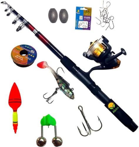Image of 7ft Fishing Rod Reel Combo with Trihuk Set Pipping Model Multicolor Fishing Rod for Anglers