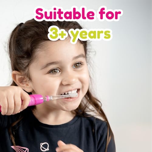 Brush-Baby – Ersatzbürstenköpfe für KidzSonic Elektrische Zahnbürsten, 3+ Jahre – DeepClean Bürstenköpfe mit LED-Licht – 4er-Pack – Bild 4