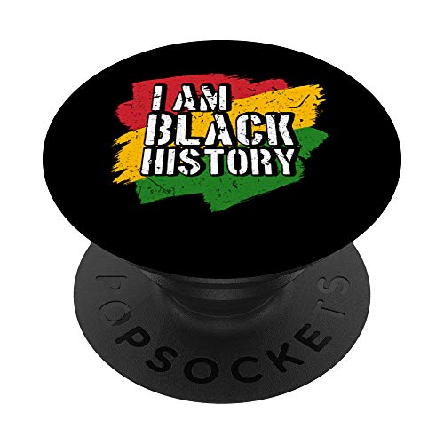 I Am Black History Month February Awareness Gifts PopSockets Swappable PopGrip