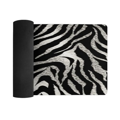 Mouse Pad grande impermeable con diseño cebra blanco y negro miniatura 3
