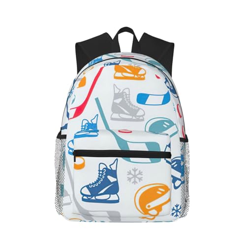 Sac à dos de voyage au motif hockey imprimé pour vos sorties décontractées en famille
