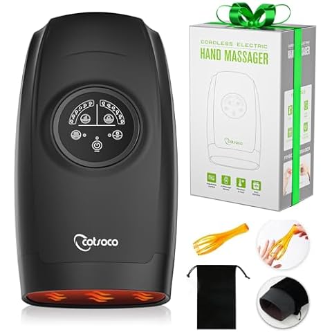 cotsoco Hand Massager with Heat and Compression, 3D Machine for Arthritis and Carpal Tunnel Syndrome Relief, 6 Levels Pressure Point Massage, Finger Wrist Massage for Pain Relief, Gifts for Women Cover