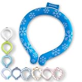 【Design by Japan】SUCCUL ネッククーラー キッズ クールリング 首掛け 28℃ 自然凍結 冷却グッズ クールネック ひんやりグッズSUCCUL ネッククーラー キッズ クールリング 首掛け 28℃ 自然凍結 冷却グッズ クールネック ひんやりグッズ 熱中症対策 暑さ対策 冷感グッズ 暑さ対策グッズ 解熱 熱中症予防 大人 子供用 繰り返し使用可能 (ブルー/雪片, S)