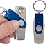 Tesla Coil Lighters™ USB Rechargeable Windproof Coil Keychain Lighter with USB Charging Cable and Extra Heating Unit (Blue / Silver)