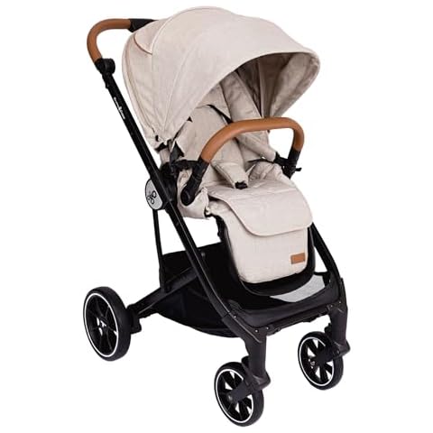 Primo Passi Icon V2 Baby Stroller, Newborn to Toddler with Reversible Seat, Extended Canopy & Car Seat Adapter (Beige) Cover