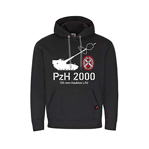 Pull à capuche PzH2000 Copytec Artillerie noir L aux finitions soignées #26185