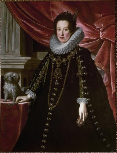 Toile portrait d'Anna DeMedici Justus Sustermans affiche peinture décoration salon 60x90