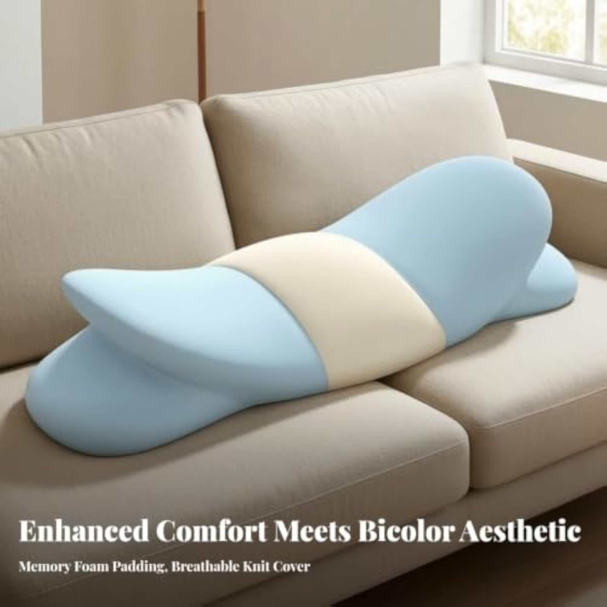 Memory Foam Support Cushion, Ergonomic Back Support