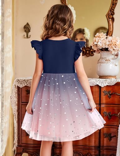 Image of Arshiner Toddler Tutu Dress Little Girls Fluffy Summer Dresses Casual Party Tulle Sundress for Kids 2-6Y