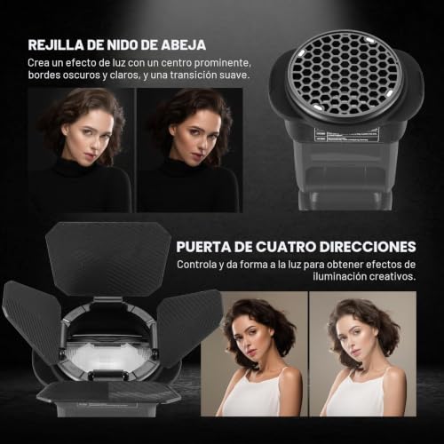 Adaptador magnético Neewer CRM3 para usar accesorios redondos en flash rectangular 6