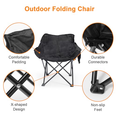 Camping-Chair-2-Pcs-Portable-Folding-Chairs-Backpacking-Chair-Lightweight-Compact-Round-Moon-Shade-Chair-for-Hiking-Beach-Lawn