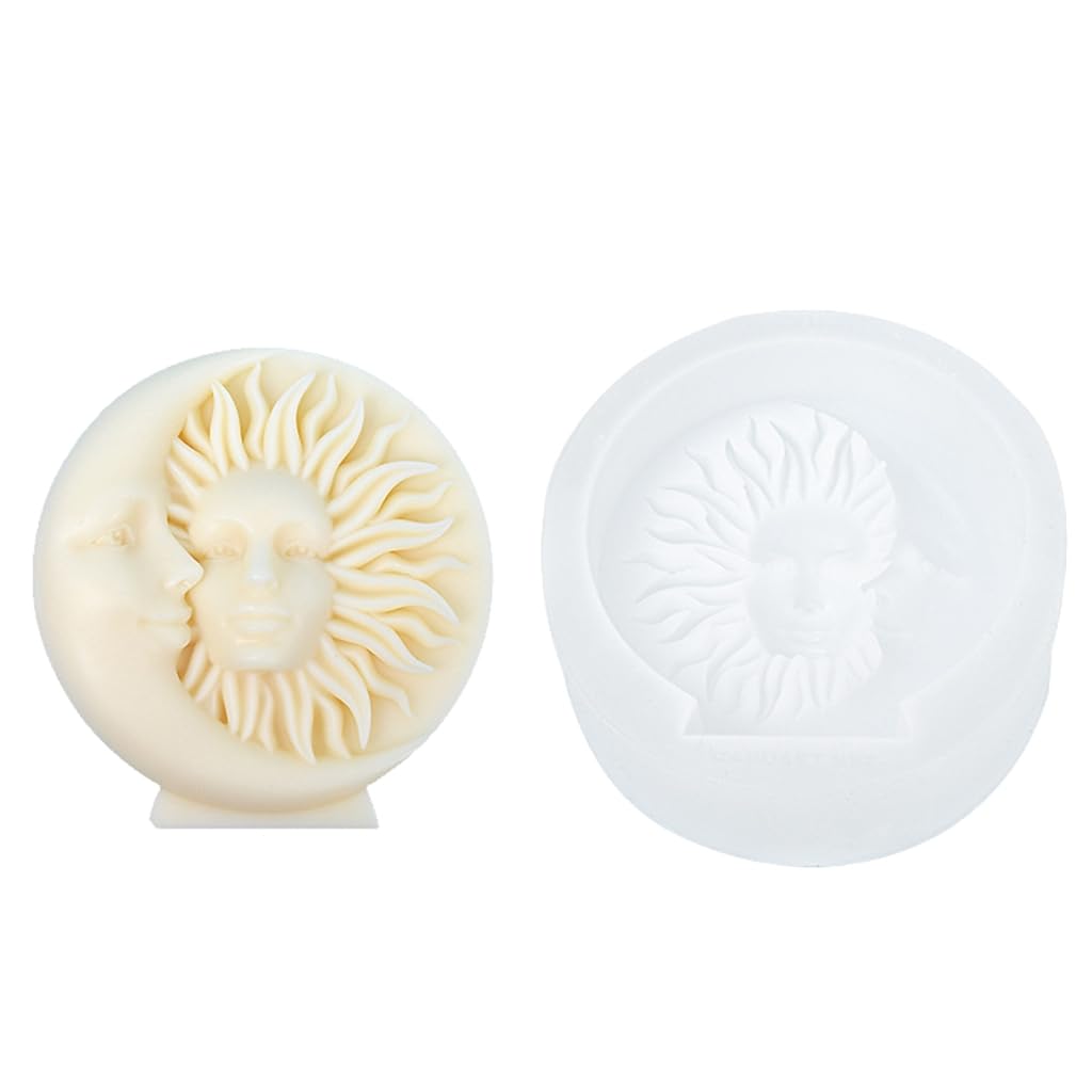 Stampi a forma di candela 3D in rilievo per candele in gesso decorazione per la casa di Natale stampo in silicone