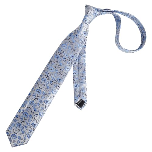 Image of Alizeal Mens 3.15inches Leaf Flower Pattern Tie Set | Floral Pattern Pocket Square Perfect for Fall Winter Business and Holiday Events
