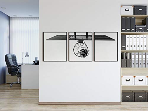 Natvva Canvas Painting 3 Piece Prints Basketball Hoop Wall Art Modular Poster Pictures Framed Artwork For Living Room Teen Room Decor Bedroom Decoration #TOP4
