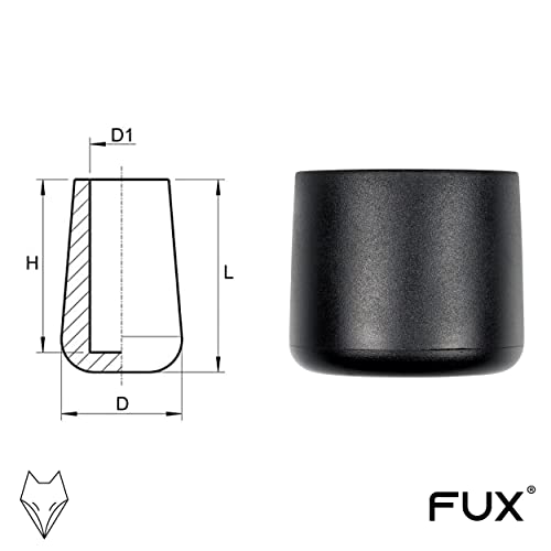 FUX 10 pieces plastic end caps for round furniture feet 3mm-30mm, chair leg floor protectors, chair feet protectors - Image 4