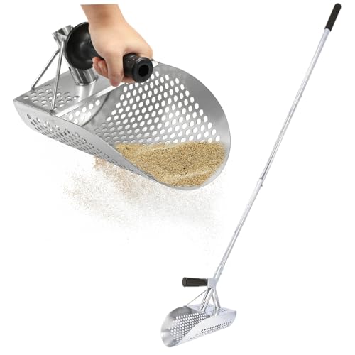 Pala de arena para detección de metales Wxyestna de acero inoxidable con mango desmontable de 47 7