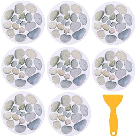 wangsheng 8 Stück Badewannen Aufkleber Rund Premium Anti-Rutsch-Aufkleber Selbstklebende Antirutsch Sticker Badewannenaufkleber Selbstklebend Cover
