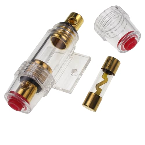 4 Pcs 80A AGU Fuse Holder, 4-8 Gauge AWG Wire Inline Fuse Holder with AGU Tube 80amp Circuit Protection Power Block for Car Audio Amplifier Alarm Compressor Auto miniatura 3