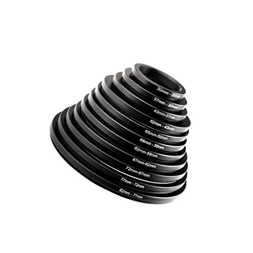 K&F Concept SKU0801 11 Pieces Metal Step Down Filter Adapter Rings Set, For Large Size Lens Add Small Size Filter 67-62Mm 72-67Mm 77-72Mm 82-77Mm For Camera Lens thumb #1