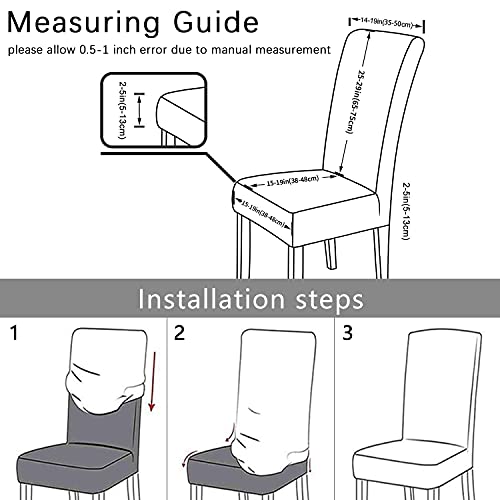 Goodtou Velvet Dining Room Chair Covers Stretch Dining Chair Slipcovers (Brown, Set Of 6) #TOP3