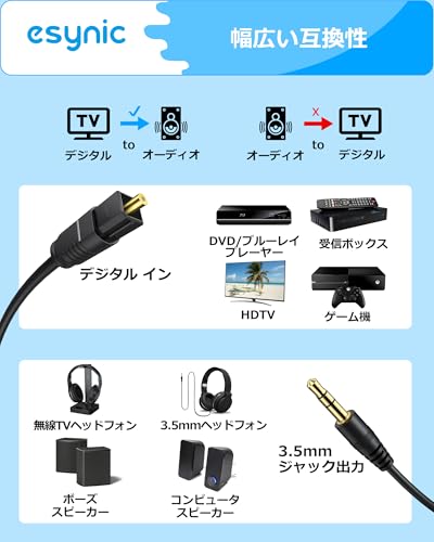 eSynic 光デジタルtoアナログ音声変換器