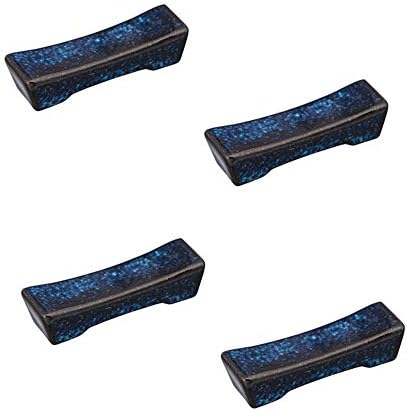 Espicades Table Decoration Retro Series Porcelain Chopsticks Rest Set (Set of 4)-Blue