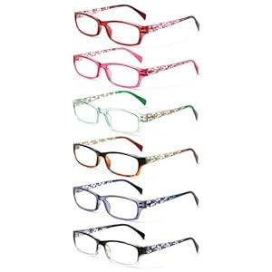 COJWIS 6er Pack Blaulicht Lesebrille Federscharnier