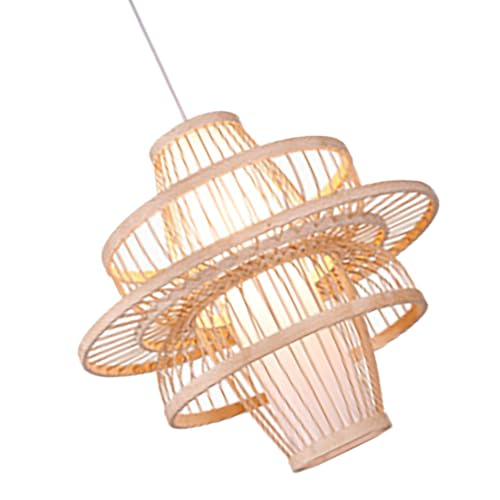 Suspension tissée style asiatique pour illuminer votre plafond de charme