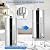 Stainless Steel Gravity Fed Water Filter System, 2.25G Capacity, 2 Filters and Stand, with 2 Black Carbon Filters 2 Fluoride Filters, Water Level Spigot & Stand, for Home, Camping, RV, Complete System