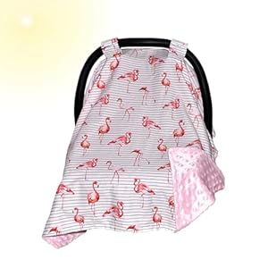 Zunishaone Flamingo Sonnenschutz für Kinderwagen Babyschale