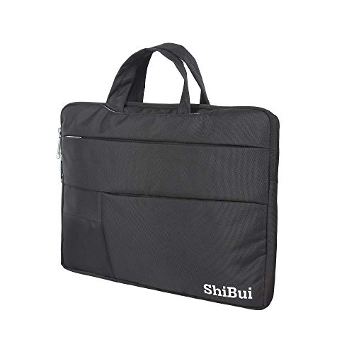 Image of SHIBUI Waterproof and Multi-Pocket Laptop Sleeve Handbag Compatible 12-13.3 Inch New 2018 Release A1932, A1989 & A1706 & A1708 | MacBook Air | 12.9 Inch iPad Pro (13 Inch, Black 1000-DY)