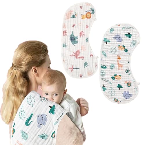 Azonee Premium Baby Burp Cloths 6-Layer Organic Cotton - Absorbent Hypoallergenic Spit-Up Cloths for Boys & Girls - Large Soft & Safe for Newborns Eco-Friendly & Chemical-Free - Baby Registry Gift