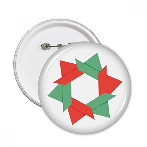 Badge bouton Fleur de Noël origami multicolore pins vêtement décoration petit format S