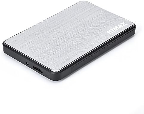 Hard Drive Enclosure External HDD Enclosure Aluminum USB 3.0 for 9.5mm 7mm 2.5 Inch SATA HDD and SSD, Support UASP and 5TB Drives(Tool-free) (Silver)