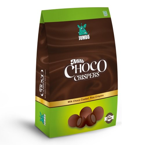 Image of JUMBO Milk Choco Crispers, Crunchy Chocolate Balls /Buttons, Crispy Crunchy Rice Crisp Chocolate, Perfect Chocolate treat for Kids, 90g Treat Pack, Pack of 2